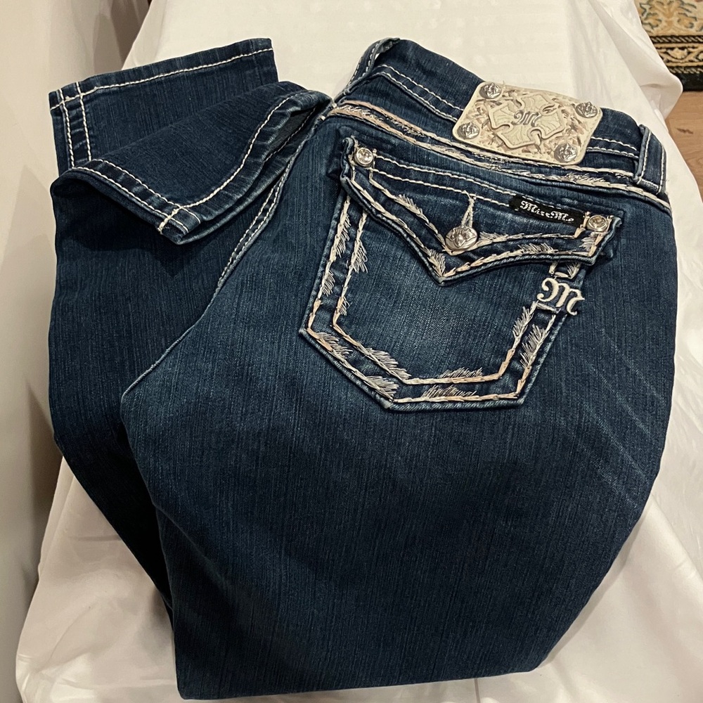 Miss Me Dark Blue Boot Cut Jeans - Picture 2 of 11